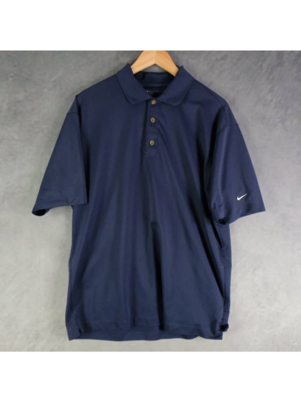 Nike Shirt Mens Large Navy Solid Dri-FIT Victory Polo Golf Athletic